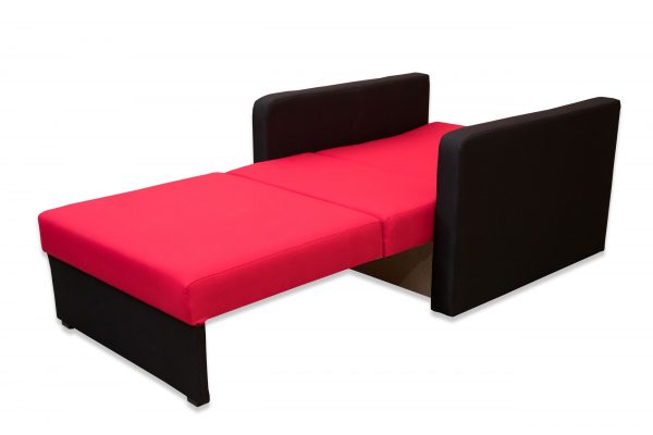 fotel czerwony z funkcją spania