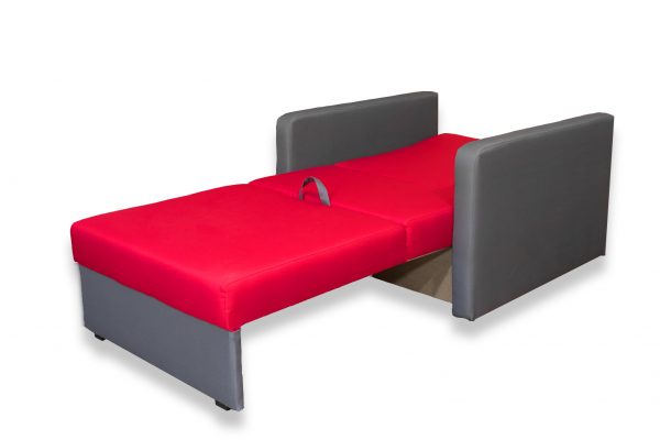 fotel z funkcją spania czerwony