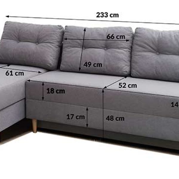 METRO corner sofa bed