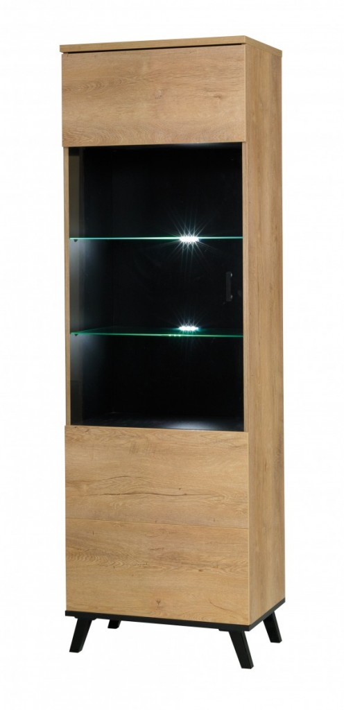 Glass door cabinet (61 x 191 x 40 cm )